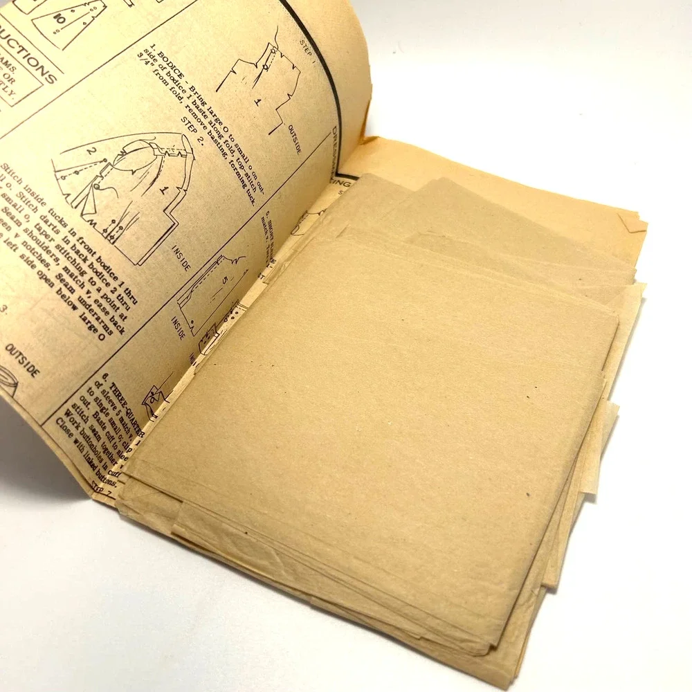 Marian Martin‎ Vintage 1940's Mail Order Pattern #9317 Women's Dress Size 16 HTF